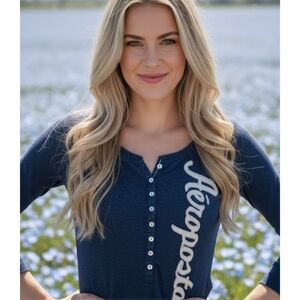 Aeropostale Navy Long Sleeve Tee